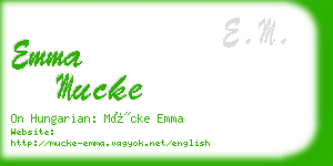 emma mucke business card